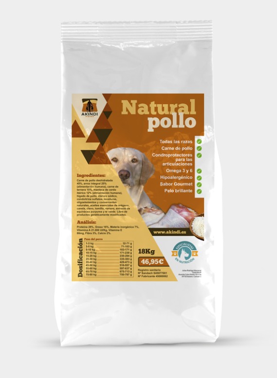 Akindi Pollo pienso para perros